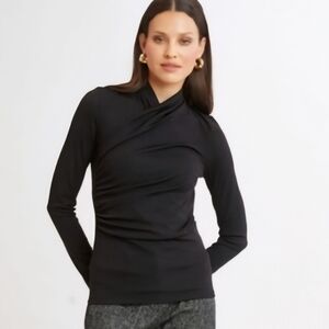 ELIE TAHARI Carrie Draped Over-lay Top